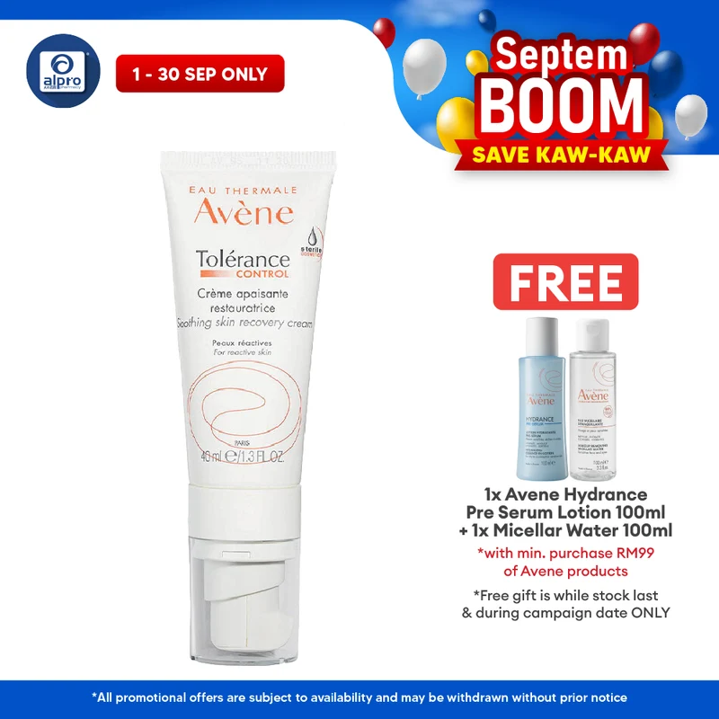 Avene Tolerance Control Soothing Skin Recovery Cream (CPI) 40ml | Hydrates Dry Sensitive