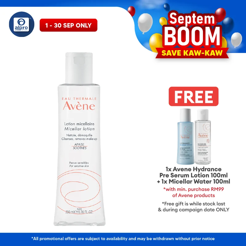 Avene Micellar Lotion Cleansing And Make-up Remover 200ml | Remove Make Up & reduce Blackheads