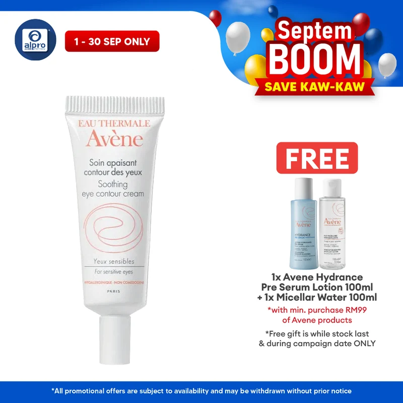 Avene Soothing Eye Contour Cream 10ml | Help Relieve Puffiness On The Eye Contour
