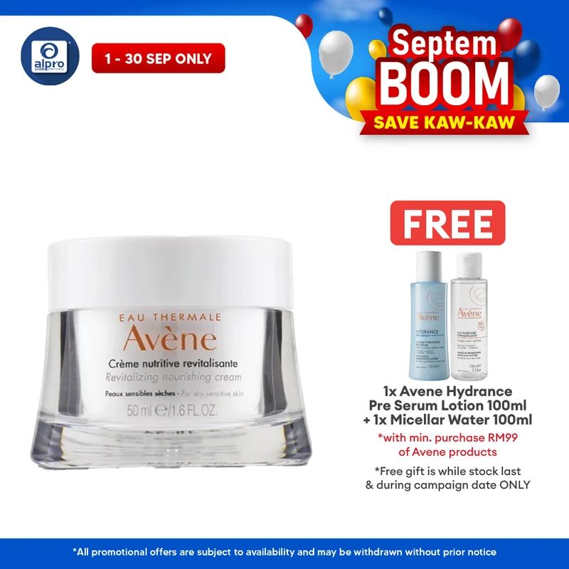 Avene Revitalising Nourishing Cream 50ml | Restore Skin's Elasticity & Suppleness