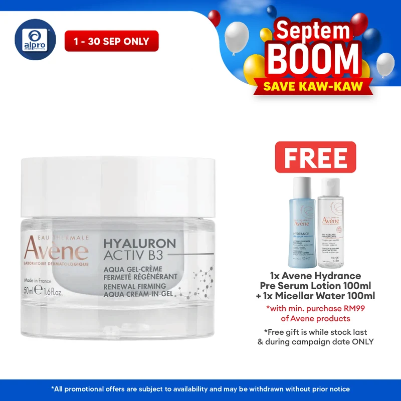 Avène Hyaluron Activ B3 Renewal Firming Aqua Cream in Gel 50mL | Light Anti-Ageing Moisturiser
