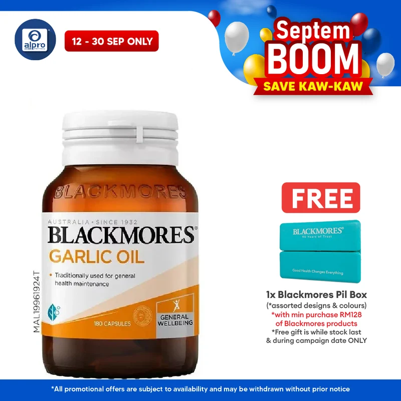 Blackmores Garlic Oil 180s | Cardiovascular Support