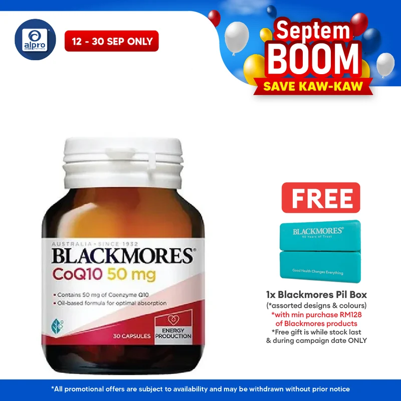 Blackmores CoQ10 50mg 30s | Enhance Energy Production