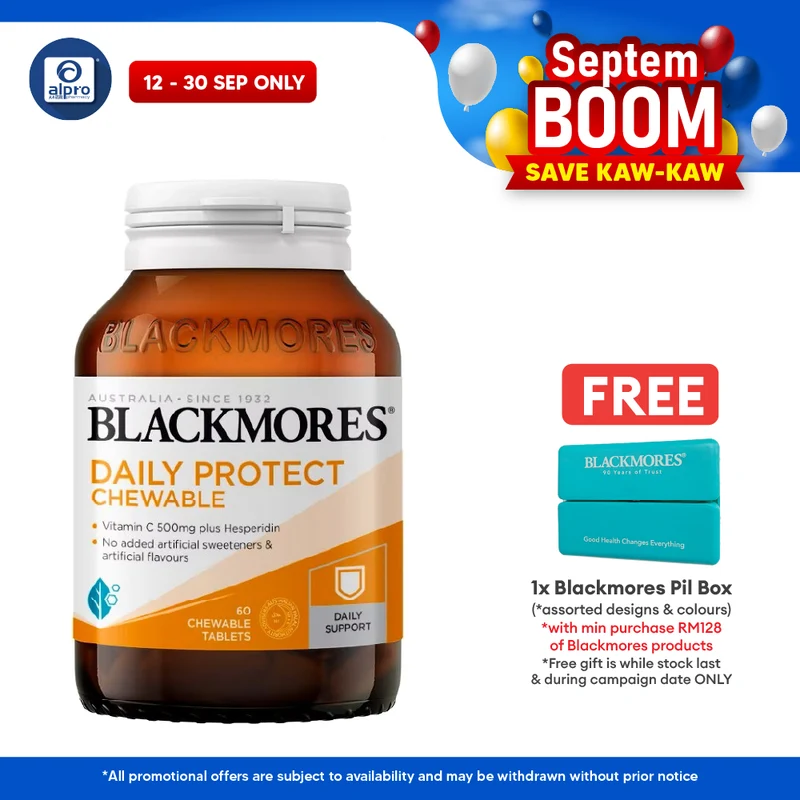 Blackmores Daily Protect Chewable 500 60s | No Added Artificial Flavours