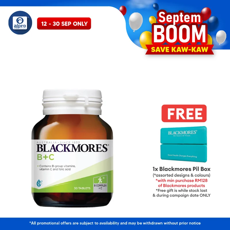 Blackmores Vitamin B+C 30s | Wellbeing