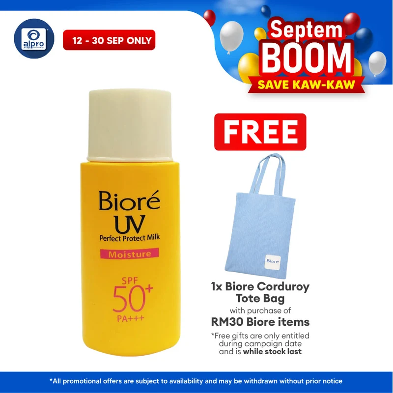 Biore UV Perfect Block Milk Moisture SPF50 25ml | Absorb Skin Easily