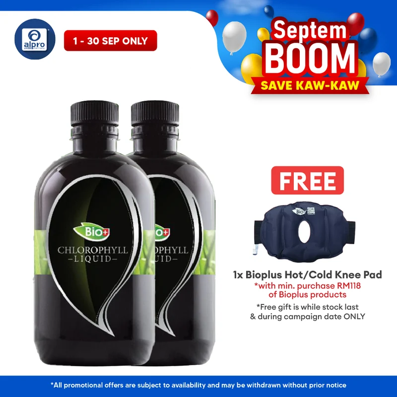 Bioplus Liquid Chlorophyll 2x500ml | Improves Bad Breath