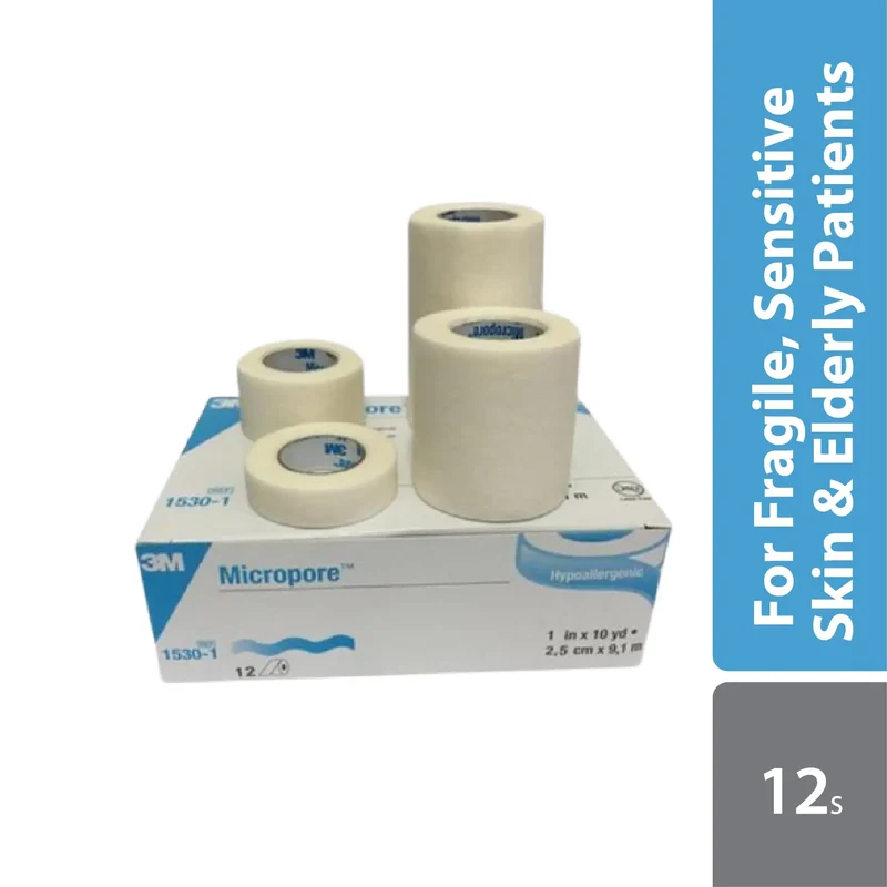 3m Micropore 1535-1 2.5cmx9.1m With Dispen 12s