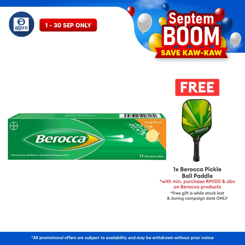 Berocca Effervescent Orange 15s | Vitamin B & C