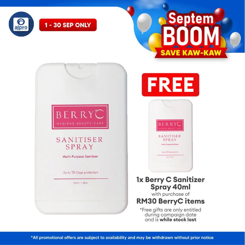 Berry C Sanitizer Spray 40ml | Non-Alcohol Sanitizer