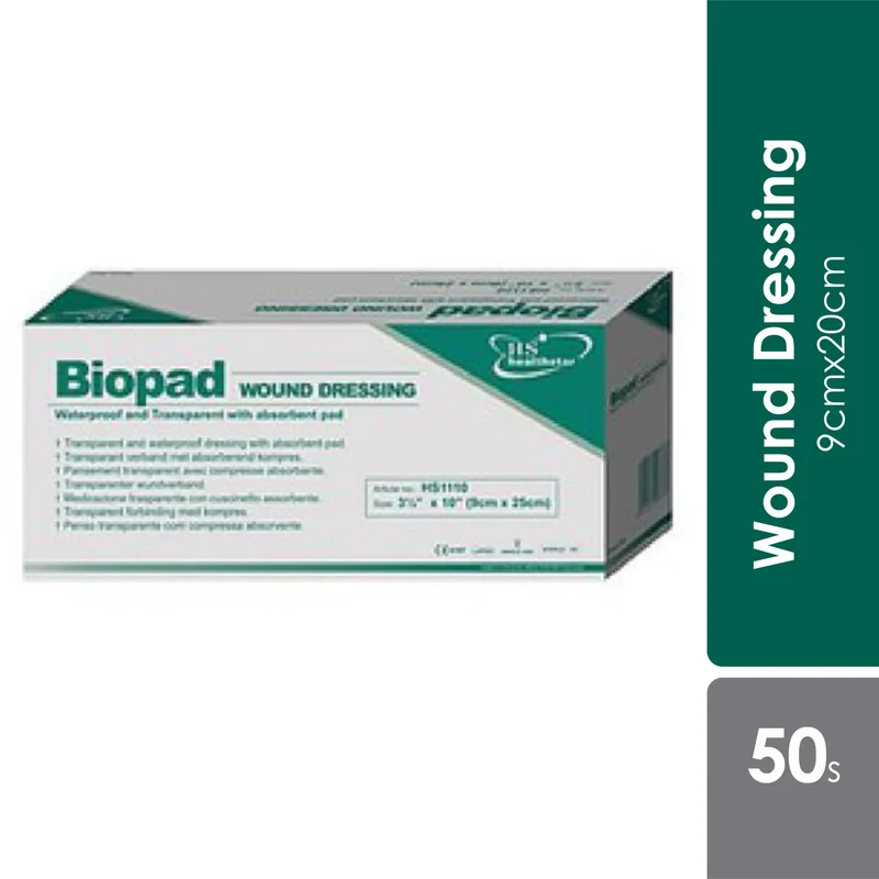 Biopad Wound Dressing 9cmx20cm 50s