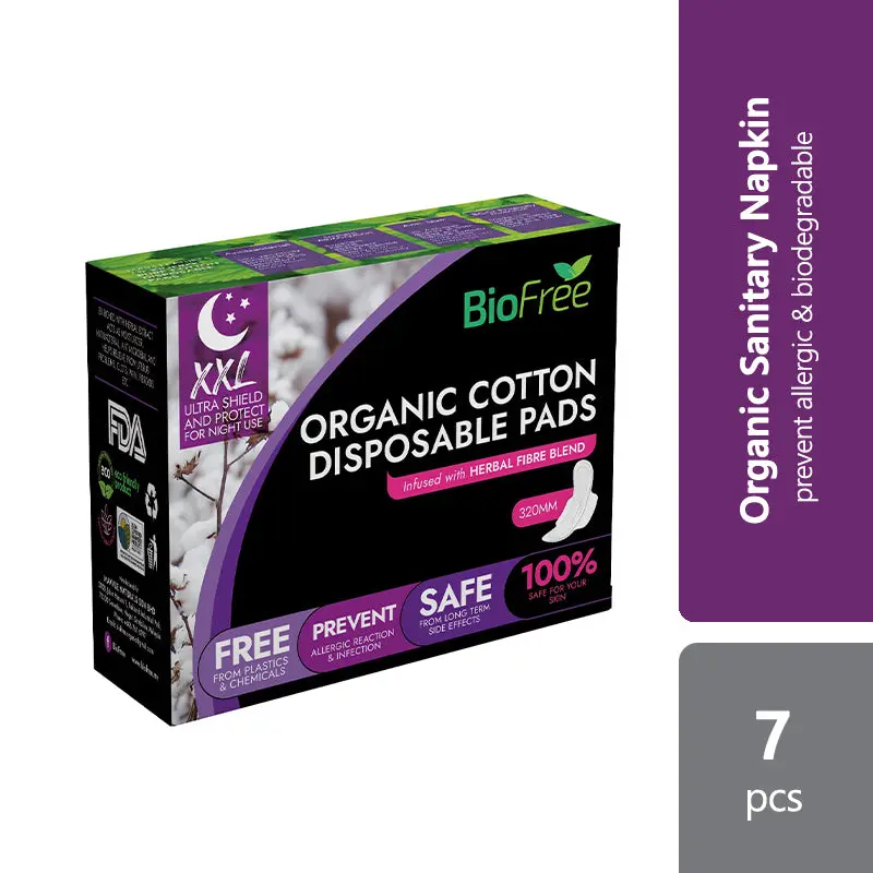 Biofree Organic Cotton Disposable Pad Night Use Xxl 320mm