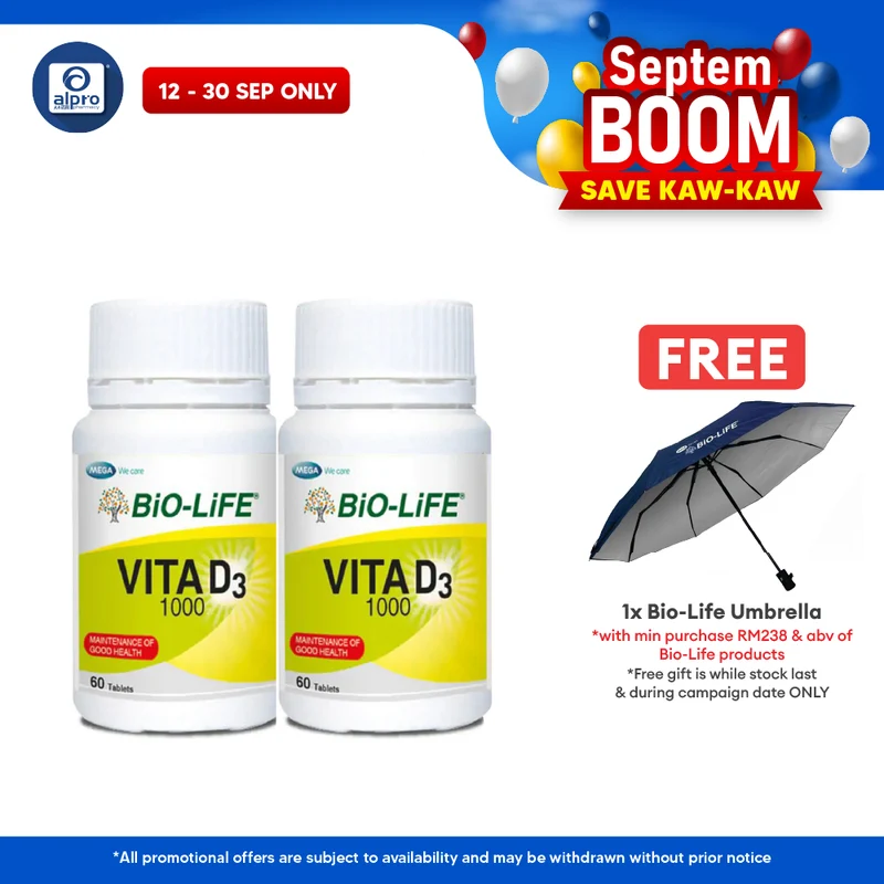 Bio-Life Vitamin D3 2x60s | Bone Health