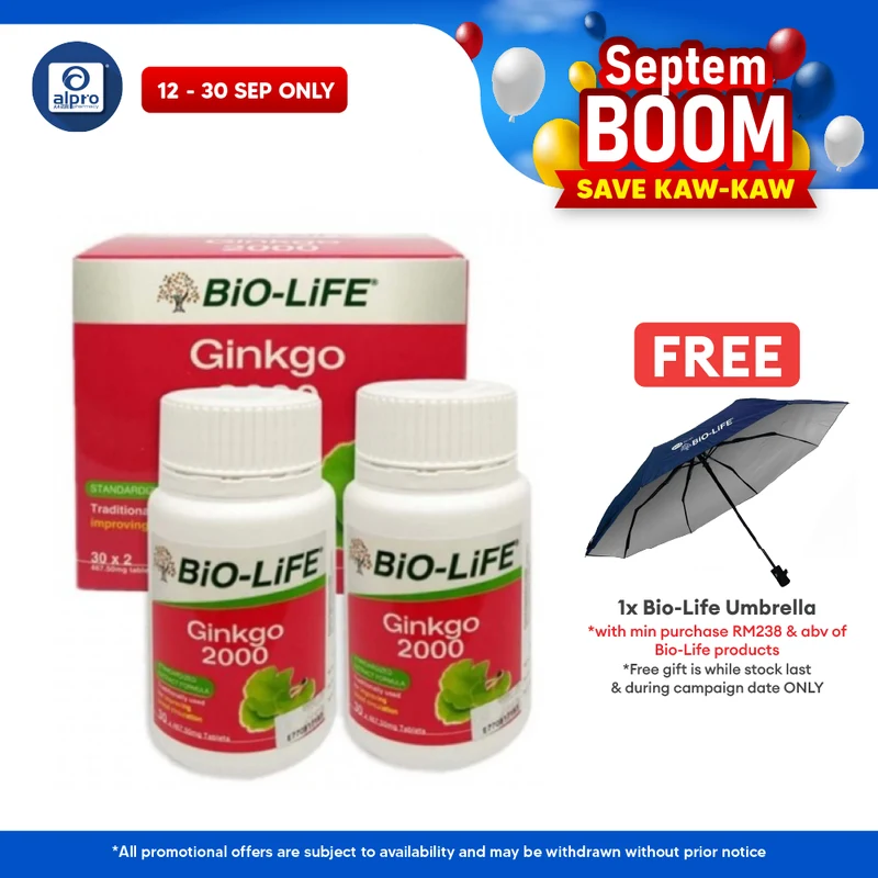 Bio-life Ginkgo 2000 2x30s | Heart Health