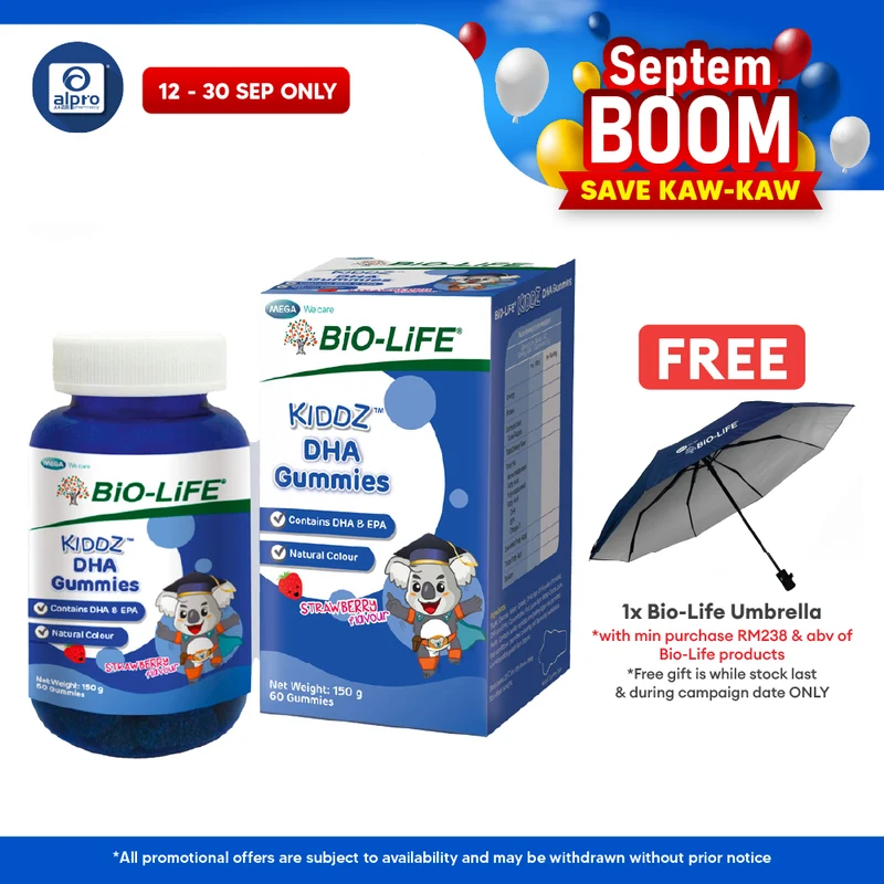 Bio-life Kiddz Dha Gummies 60s | Supports Kids Brain & Cognitive Development