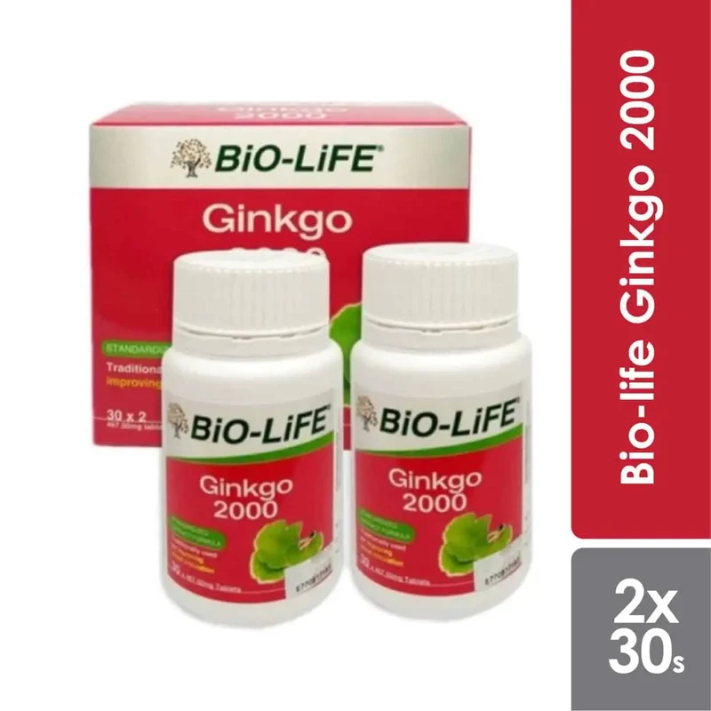 Bio-life Ginkgo 2000 2x30s | Heart Health (Exp: 2/2025)