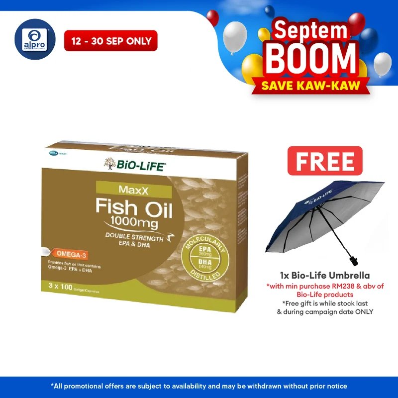 Bio-life Maxx Fish Oil 1000mg 3x100s | Support the Body System