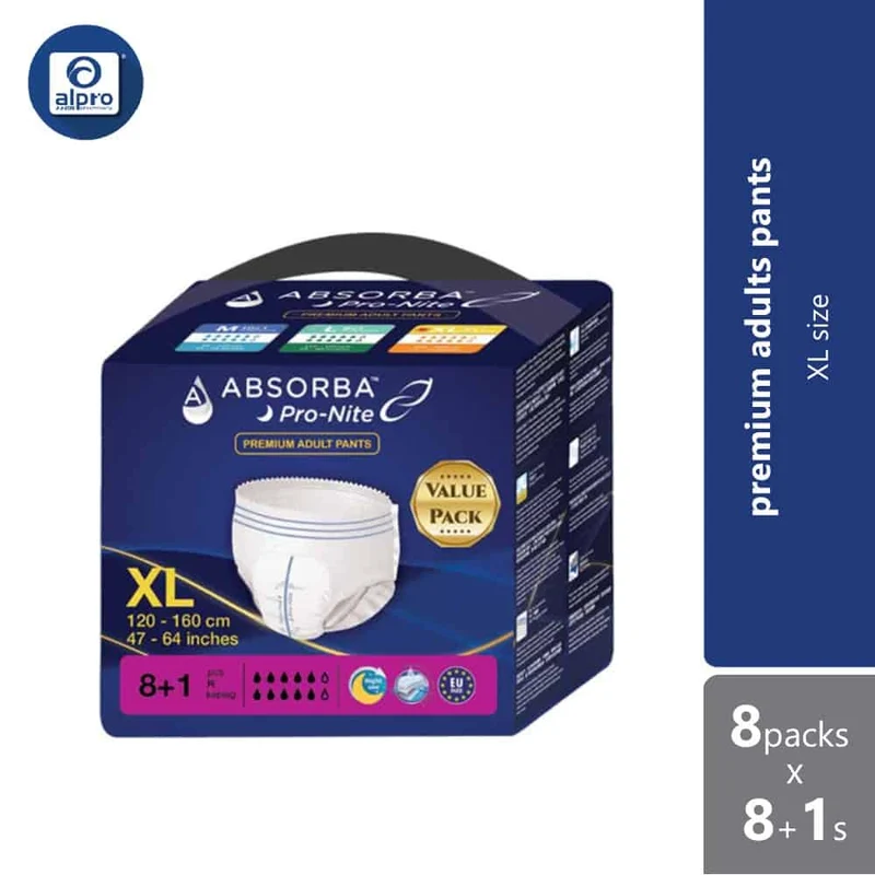 Absorba Pro-Nite Premium Pants XL 8 x 8 + 1s