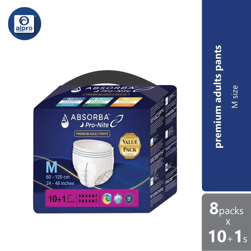 Absorba Pro-Nite Premium Pants M 8 x 10+1s