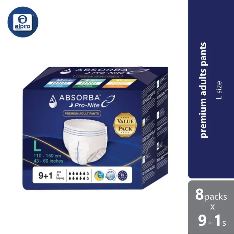 Absorba Pro-Nite Premium Pants L 8 x 9 + 1s