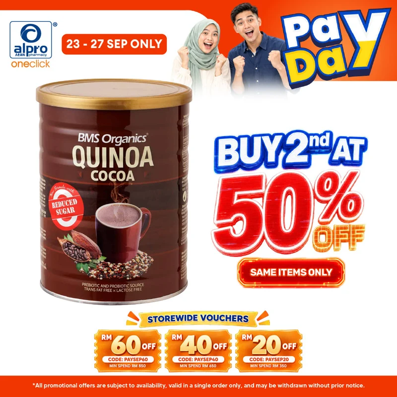 BMS Organics Quinoa Cocoa 800g | Low Fat & Calorie