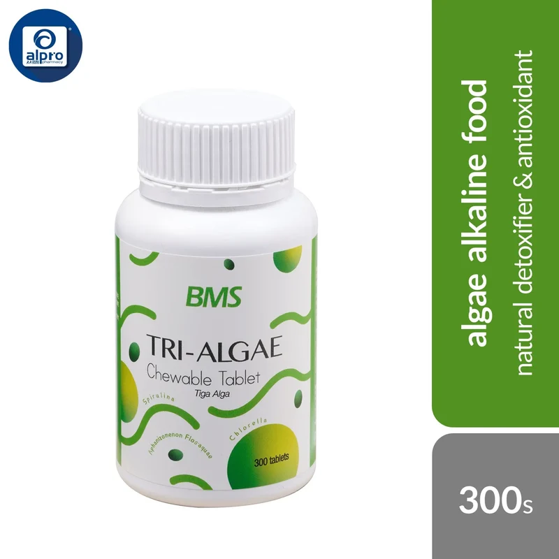 BMS Organics Tri-Algae (300 Tablets) 200mg | Natural Detoxifier & Antioxidant