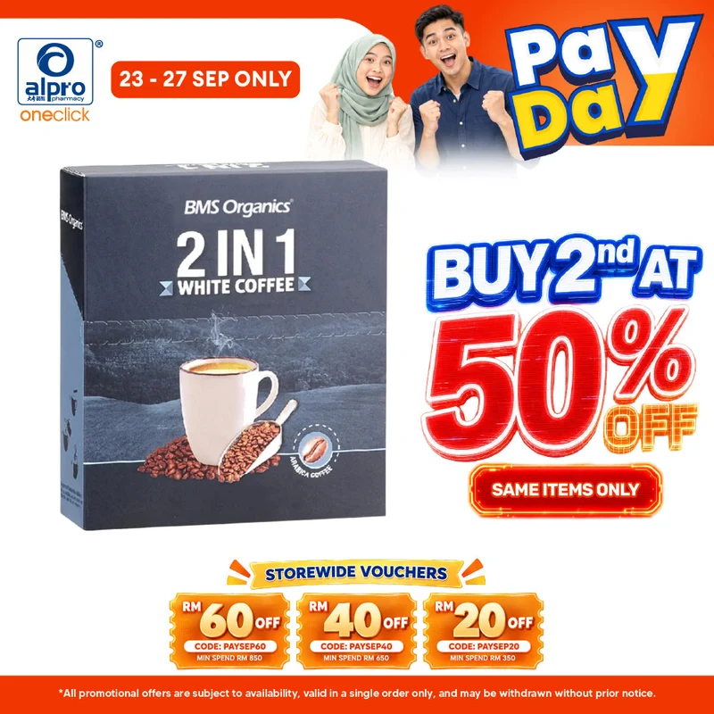 BMS Organics 2-In-1 Coffee Sachet 30g×10s | Intense Aroma By Premium Beans