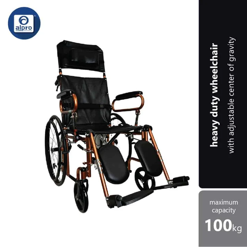 Bmate BB210GC-46 Steel Reclining Wheelchair - 24 Inch