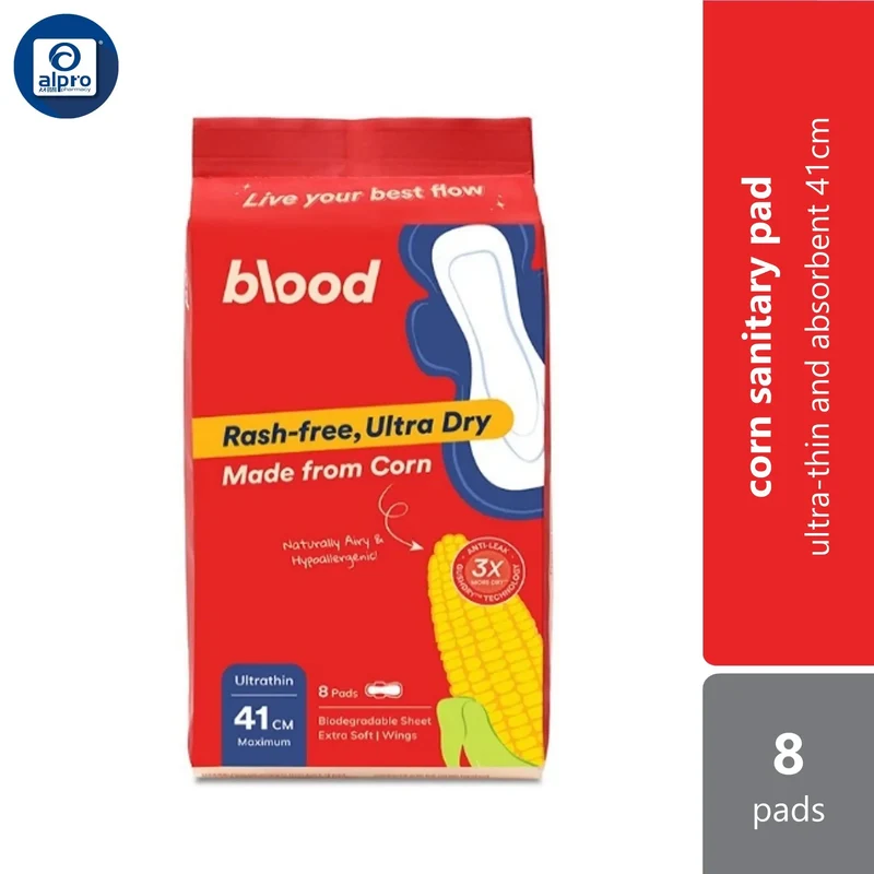 Blood 41cm Corn Pad 8s | Ultra-Thin and Absorbent