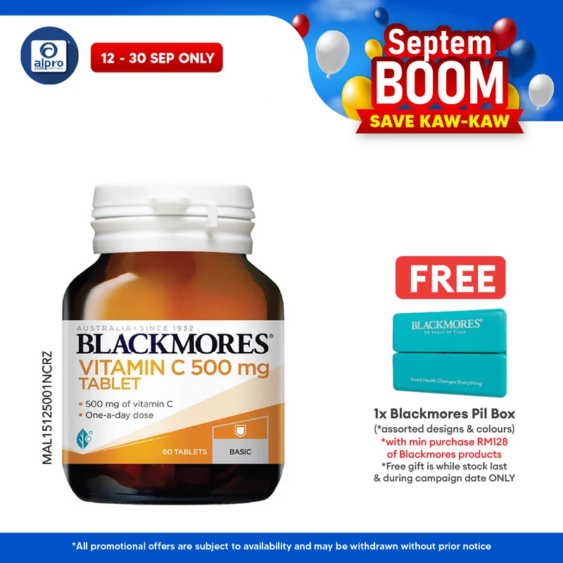 Blackmores Vitamin C 500mg 60s | Helps to Support Blood Vessels