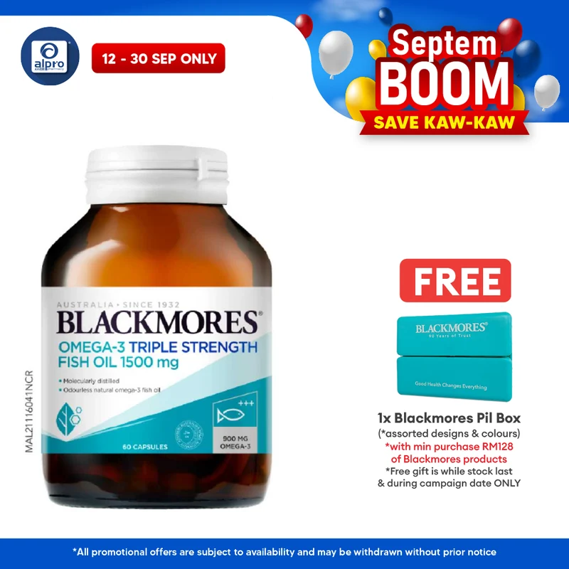 Blackmores Omega 3 Triple Strength Fish Oil 1500mg 60s