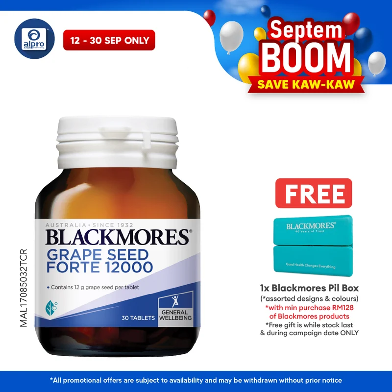 Blackmores Grape Seed Forte 1200mg 30s | General Well-being