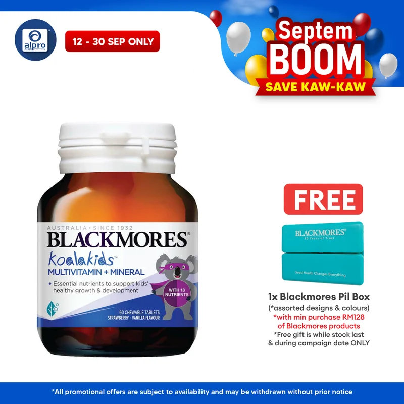 Blackmores Kids Multivitamin + Minerals Strawberry 60s | Promotes Healthy Immune System