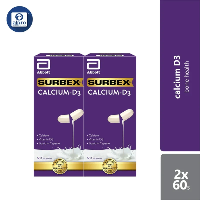 Abbott Surbex Calcium D3 2x60s | Bone Health