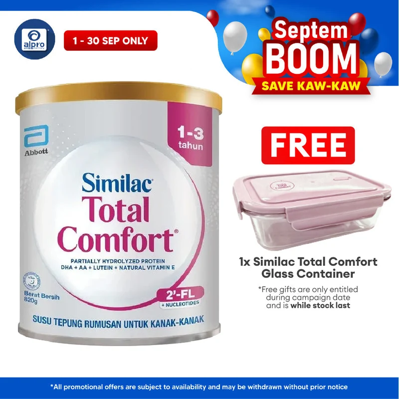 Abbott Similac Total Comfort Plus 1-3 Years Old 820g | Helps Kids with Milk Indigestion