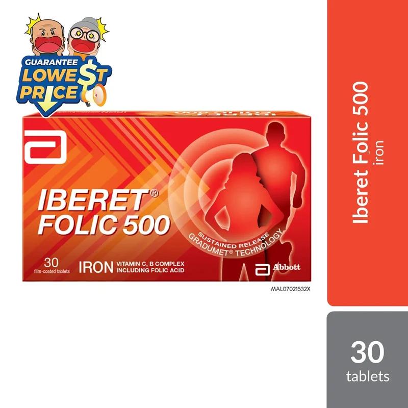 Abbott Iberet Folic-500 30s | Gentle Iron Support For Daily