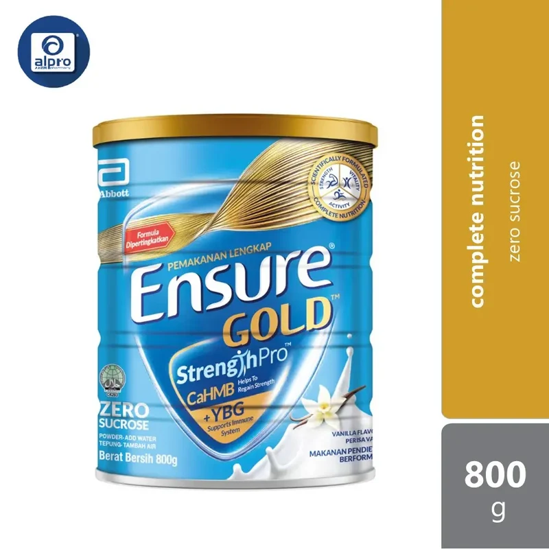 Abbott Ensure Gold Vanilla YBG Zero Sucrose 800g | Complete Nutrition