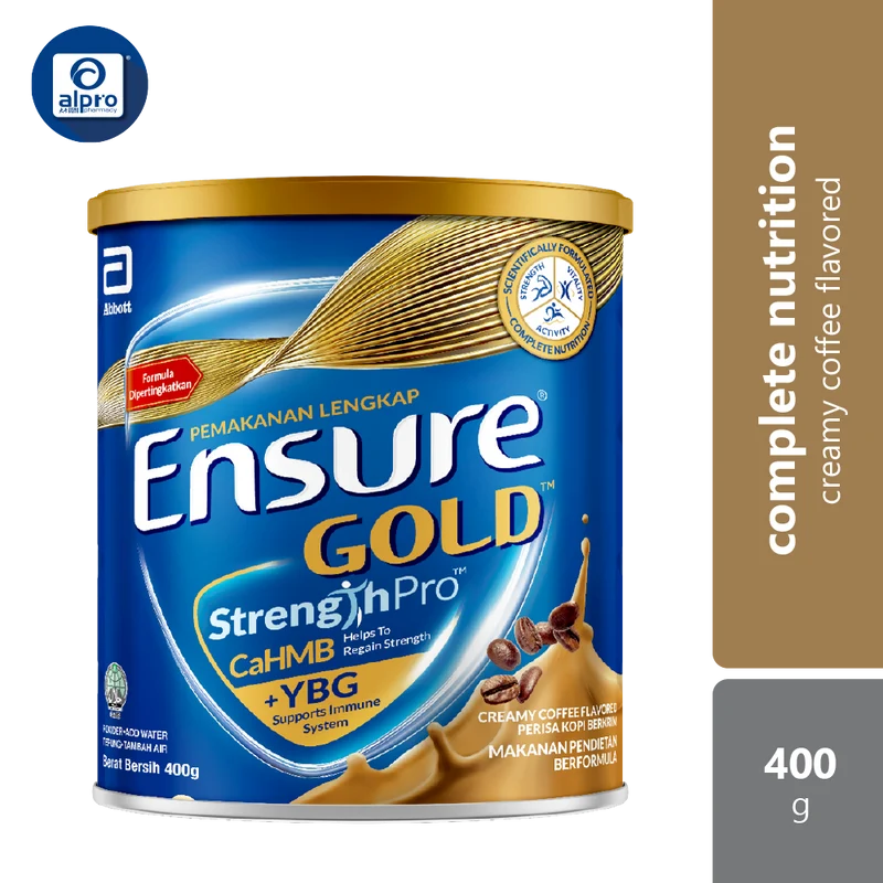 Abbott Ensure Gold Coffee YBG (Yeast Beta Glucan) 400g | Complete And Balanced Nutrition